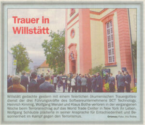 KKTeam aus der Presse - Mittelbadische Zeitung - Trauer in Willstätt